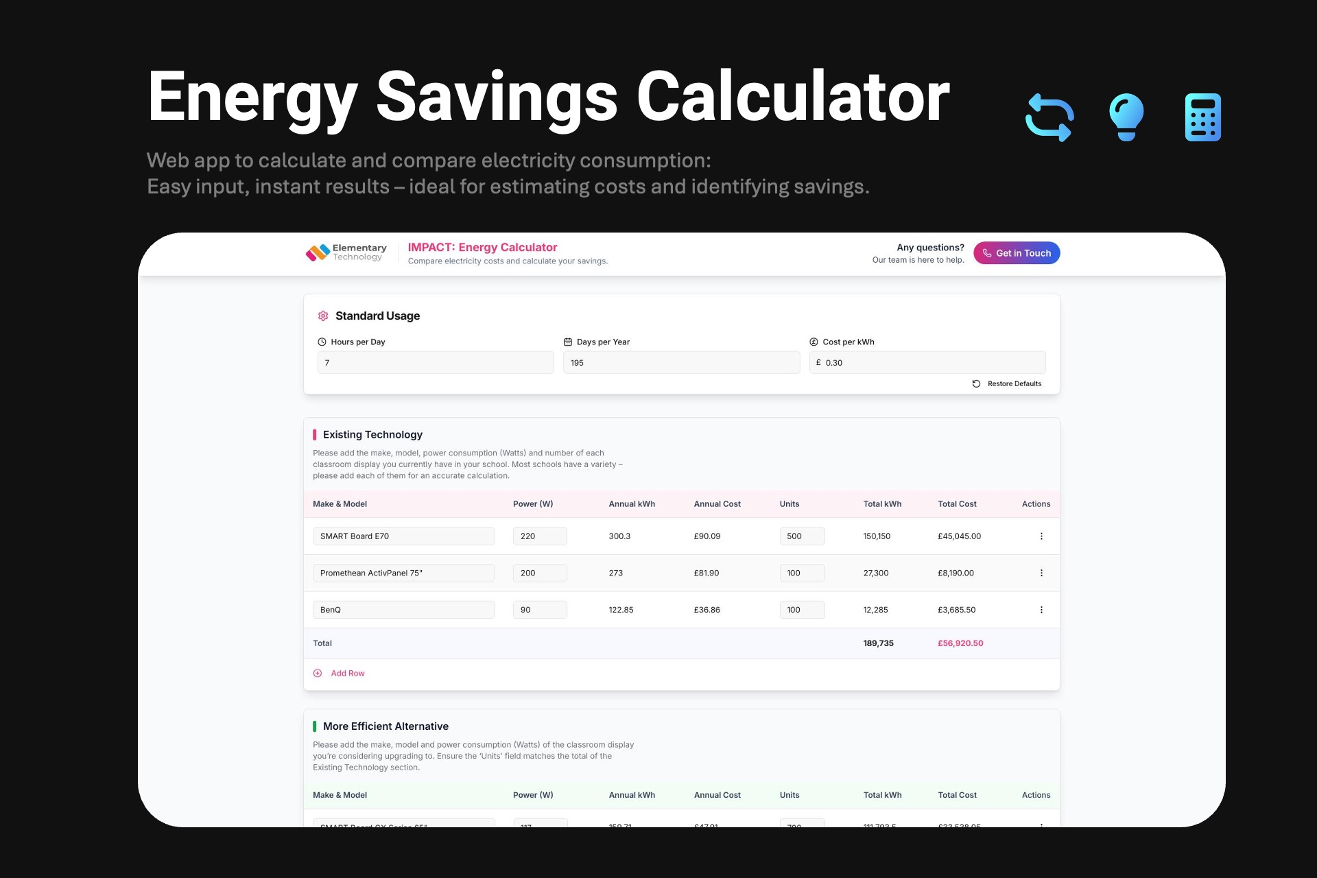 Energy Savings Calculator